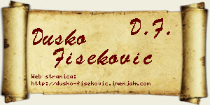Duško Fišeković vizit kartica
